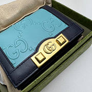Gucci GG Card Case Wallet Blue Size 11 x 8.5 x 3 cm - 2
