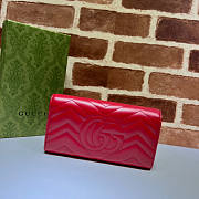 Gucci GG Marmont Wallet Red Size 19 x 10.5 x 3 cm - 3