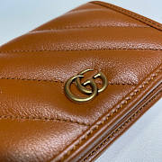 Gucci GG Marmont Card Case Wallet Brown Size 11 x 8 x 2.5 cm - 3