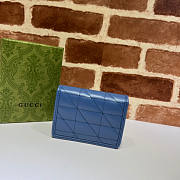 Gucci GG Marmont Card Case Wallet Blue Size 11 x 8 x 2.5 cm - 4