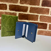 Gucci GG Marmont Card Case Wallet Blue Size 11 x 8 x 2.5 cm - 3