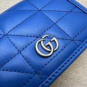 Gucci GG Marmont Card Case Wallet Blue Size 11 x 8 x 2.5 cm - 2