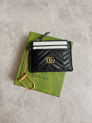 Gucci GG Marmont Keychain Wallet Black Size 10 x 7.5 cm - 1