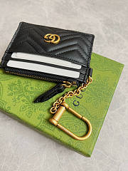 Gucci GG Marmont Keychain Wallet Black Size 10 x 7.5 cm - 6