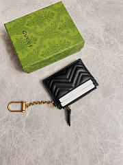Gucci GG Marmont Keychain Wallet Black Size 10 x 7.5 cm - 3