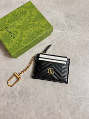 Gucci GG Marmont Keychain Wallet Black Size 10 x 7.5 cm - 2