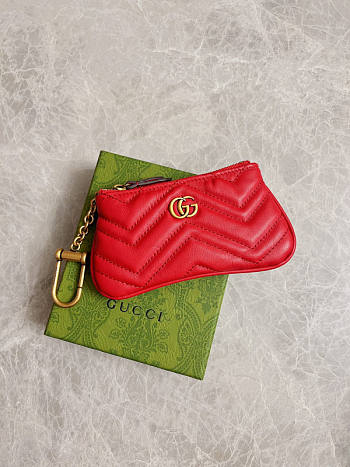Gucci GG Marmont Matelassé Key Case 05 Size 12.5 x 7 x 1.5 cm