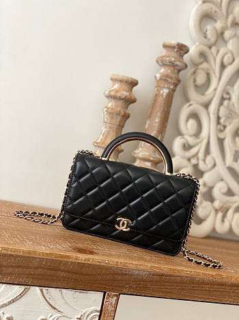 Chanel Wallet On Chain Black Size 12.3 x 19.2 x 3.5 cm