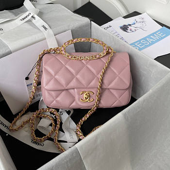 Chanel Flap Bag Pink Size 24 cm