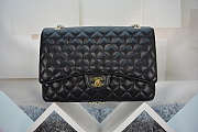 Chanel Lambskin Flap Bag Gold-Tone Metal Red Size 33 cm - 4