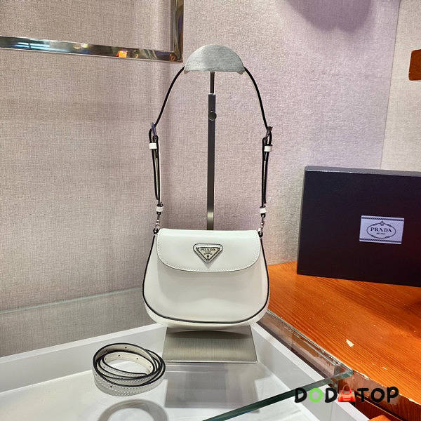 Prada Cleo Mini Bag White Size 14.5 x 3 x 17 cm - 1