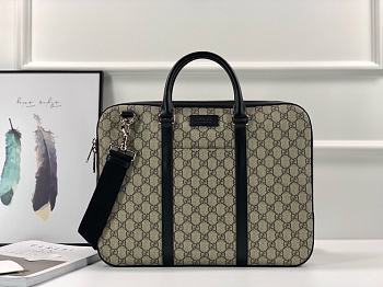 Gucci Signature Leather Briefcase Brown 451169 Size 38 x 29 x 4 cm