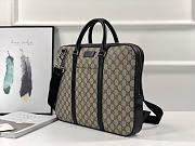 Gucci Signature Leather Briefcase Brown 451169 Size 38 x 29 x 4 cm - 5