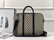 Gucci Signature Leather Briefcase Brown 451169 Size 38 x 29 x 4 cm - 3