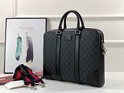 Gucci GG Supreme Black Briefcase 474135 Size 36 x 28 x 7 cm - 4