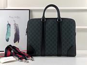 Gucci GG Supreme Black Briefcase 474135 Size 36 x 28 x 7 cm - 3