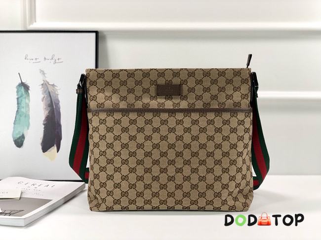 Gucci Beige Ebony Monogram Medium Messenger Bag 189751 Size 34 x 34 x 11 cm - 1