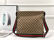 Gucci Beige Ebony Monogram Medium Messenger Bag 189751 Size 34 x 34 x 11 cm - 4