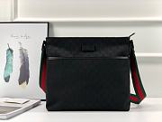 Gucci Black Monogram Medium Messenger Bag 189751 Size 34 x 34 x 11 cm - 1