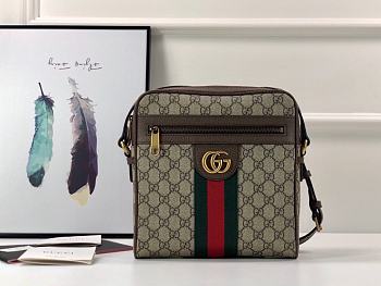 Gucci GG Messenger Bag Brown 547926 Size 23 x 24 x 5.6 cm