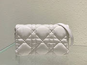 Dior Caro Macrocannage Pouch White Size 19.5 x 11 x 6.5 cm - 4