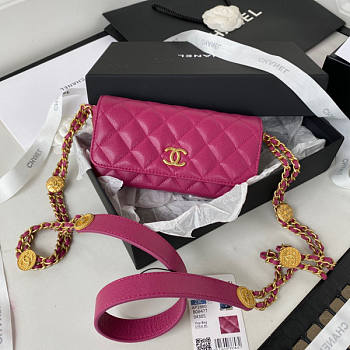 Chanel Flap Bag Pink Size 18 x 9 x 3.5 cm