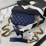Chanel Flap Bag Dark Blue Size 18 x 9 x 3.5 cm - 2