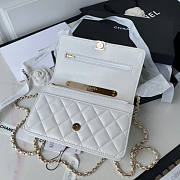 Chanel Cl Wallet On Chain White Size 12.3 x 19.2 x 3.5 cm - 2