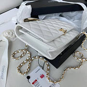 Chanel Cl Wallet On Chain White Size 12.3 x 19.2 x 3.5 cm - 5