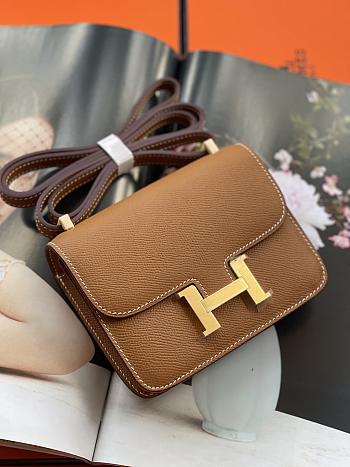 Hermes Constance 14 cm Natural Yellow Gold