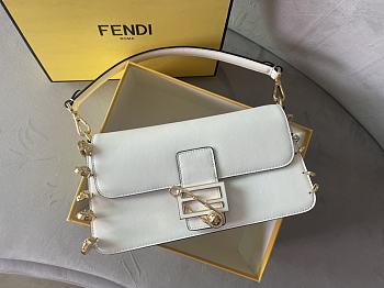 Fendi x Versace Baguette White Bag Size 28 x 15.5 x 7 cm