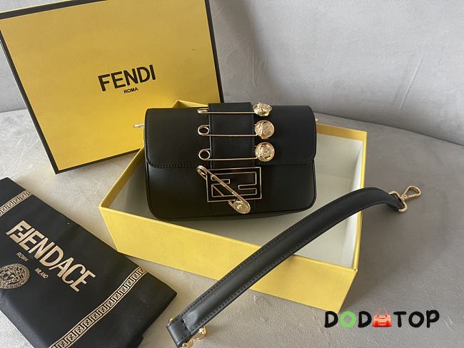 Fendi x Versace Baguette Black Bag Mini Size 5 x 20 x 13 cm - 1