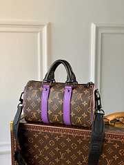Louis Vuitton Keepall Bandouliere 25 Bag Purple  - 1