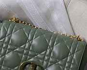 Dior M9243 Large Quilted Macrocannage Calfskin Green Size 29 x 18 x 10 cm - 5