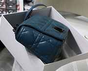 Dior Large Quilted Macrocannage Calfskin Blue Size 29 x 18 x 10 cm - 2