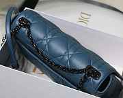 Dior Large Quilted Macrocannage Calfskin Blue Size 29 x 18 x 10 cm - 5