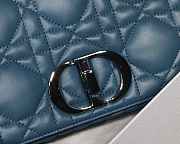 Dior Large Quilted Macrocannage Calfskin Blue Size 29 x 18 x 10 cm - 6