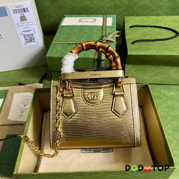 Gucci Diana Lizard Mini Bag Size 20 x 16 x 10 cm - 1