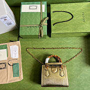 Gucci Diana Lizard Mini Bag Size 20 x 16 x 10 cm - 5