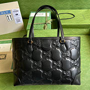 Gucci GG Matelassé Leather Medium Tote Black Size 38 x 28 x 14 cm - 6