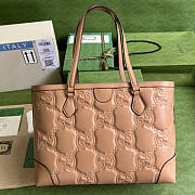 Gucci GG Matelassé Leather Medium Tote Beige Size 38 x 28 x 14 cm - 5
