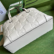 Gucci GG Matelassé Leather Medium Tote White Size 38 x 28 x 14 cm - 6