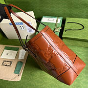 Gucci GG Matelassé Leather Medium Tote Brown Size 38 x 28 x 14 cm - 6