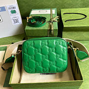 Gucci GG Matelassé Leather Shoulder Bag Green Size 21.5 x 17 x 7.5 cm - 2
