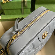 Gucci GG Matelassé Leather Shoulder Bag Gray Size 21.5 x 17 x 7.5 cm - 3