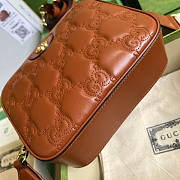 Gucci GG Matelassé Leather Shoulder Bag Brown Size 21.5 x 17 x 7.5 cm - 5