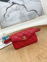 Chanel A99009 Waist bag Lambskin Red Gold Size 18 x 3.5 x 12 cm - 1
