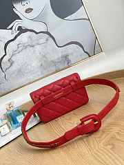 Chanel A99009 Waist bag Lambskin Red Gold Size 18 x 3.5 x 12 cm - 6