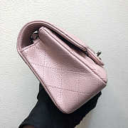  Chanel A69900 Mini Flap Bag Grained Calfskin Pink Silver Size 12 × 20 × 6 cm - 3