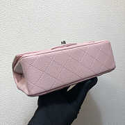 Chanel A69900 Mini Flap Bag Grained Calfskin Pink Silver Size 12 × 20 × 6 cm - 4